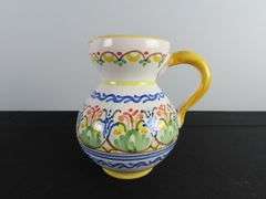 Hand Painted Pottery Milk Pitcher Signed Espana