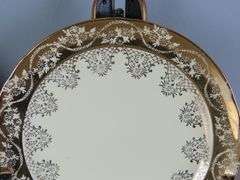 Lot of 2 22K Gold Hand Decorated Plates