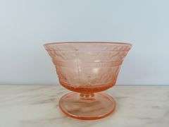Lot of 6 "Patrician Pink" Depression Glass Pedestal Sherbet Glasses