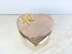 Vintage Silvertone Lined Trinket Box