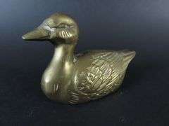 Small Brass Duck Figure