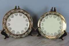Lot of 2 22K Gold Hand Decorated Plates