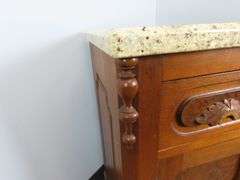 Small Vintage Marble Top Server - See Description