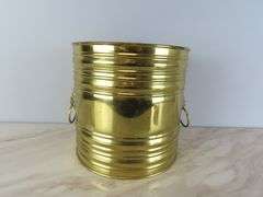 Vintage Brass Planter with Lion's Head Handles - Made in England