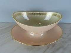 Lenox "Caribbee" Gravy Boat with Attached Underplate- Made in USA