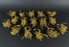 Lot of 16 Hand Crafted Beaded Napkin Rings