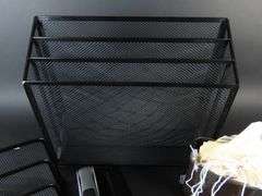 Collection of Office Supplies with Letter Organizers