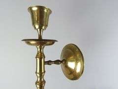 Lot of 2 Solid Brass Candle Wall Sconces