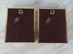 Lot of 2 Framed Porcelain Flower Wall Hangings