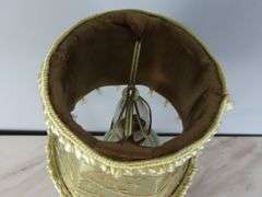 Vintage Candlestick Lamp with Tasseled Shade