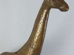 Tall Brass Giraffe Figure