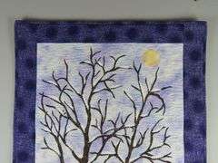 Beautiful Handmade "Snowy Tree" Hanging Art Quilt