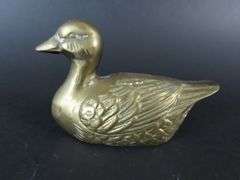 Small Brass Duck Figure