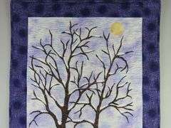 Beautiful Handmade "Snowy Tree" Hanging Art Quilt