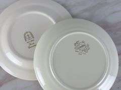 Lot of 2 22K Gold Hand Decorated Plates