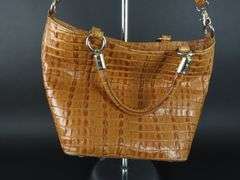 Light Brown Leather Brahmin Handbag with Dust Jacket