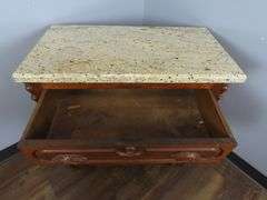 Small Vintage Marble Top Server - See Description