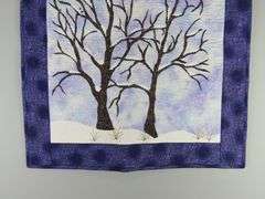 Beautiful Handmade "Snowy Tree" Hanging Art Quilt
