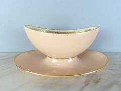 Lenox "Caribbee" Gravy Boat with Attached Underplate- Made in USA