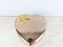 Vintage Silvertone Lined Trinket Box