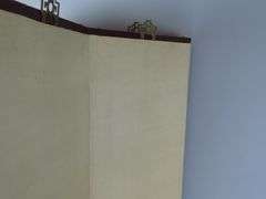 Folding 4 Panel Hand Painted Tabletop Screen