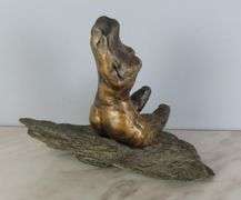 Beautiful Bronze Figure of a Woman on Stone Base
