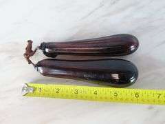 Cluster of Decorative Glass Eggplants