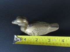 Small Brass Duck Figure