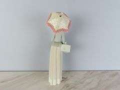 Tall Lladro "Dressmaker with Umbrella" Figure - Made in Spain