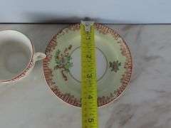 Hand Painted Demitasse Cup & Saucer - Made in Japan