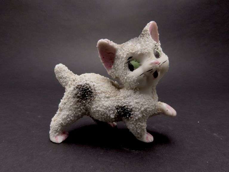 Vintage Sugar Coated Cat Figure