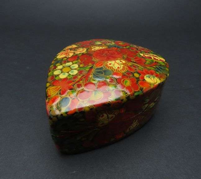 Hand Made Heart Shaped Trinket Box - Made in Kashmir