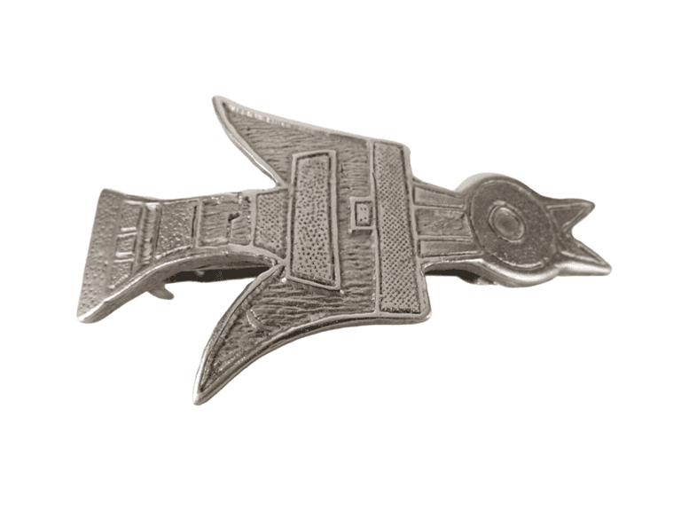 Silver Tone Bird Hair Clip - Made in France