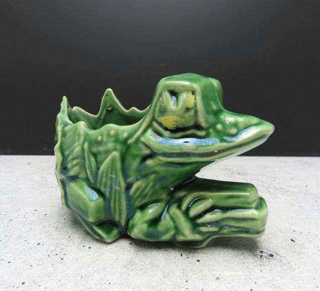 Vintage McCoy Ceramic Frog Planter