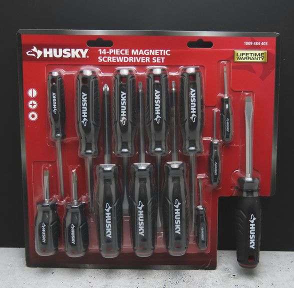 Scrowdriver Package New Husky 14-Piece Magnetic Screwdriver Set in Package - GC5 Auctions