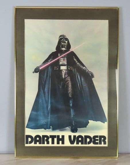 Vintage Framed Darth Vader Poster - See Description - GC5 Auctions