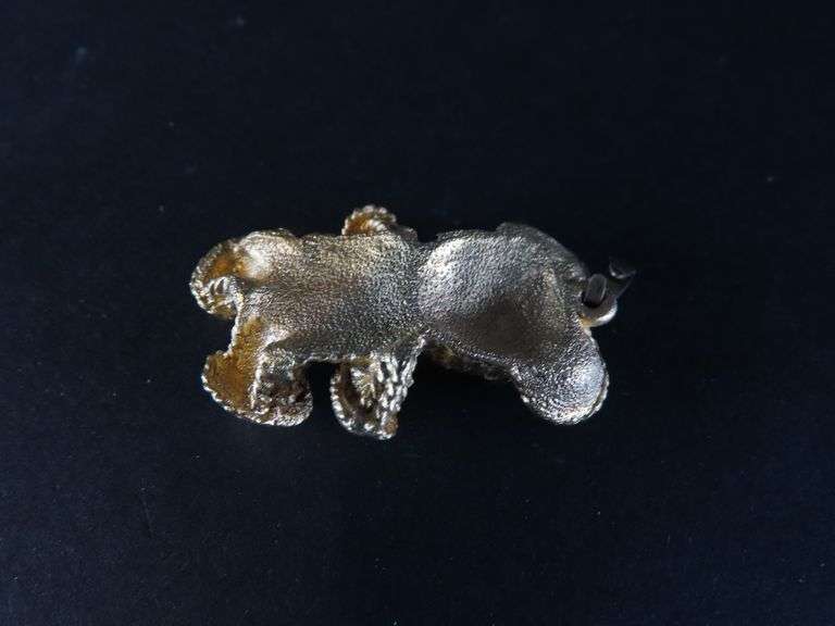 Small Gold Tone Teddy Bear Pendant