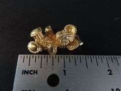 Small Gold Tone Teddy Bear Pendant