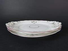 Lot of 2 Vintage Double Handled Plates