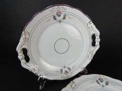 Lot of 2 Vintage Double Handled Plates