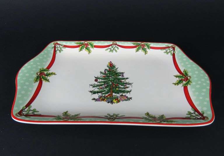 2009 Spode Christmas Tree Serving Dish - Made in England