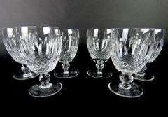 6 Waterford Crystal "Colleen Short Stem" Water Goblets - Times The Money- See Description