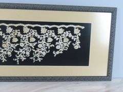 Stunning Framed Lace Wall Hanging