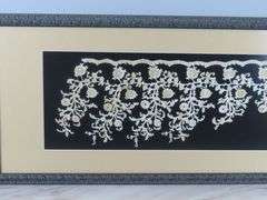 Stunning Framed Lace Wall Hanging