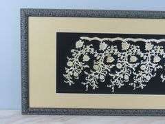 Stunning Framed Lace Wall Hanging