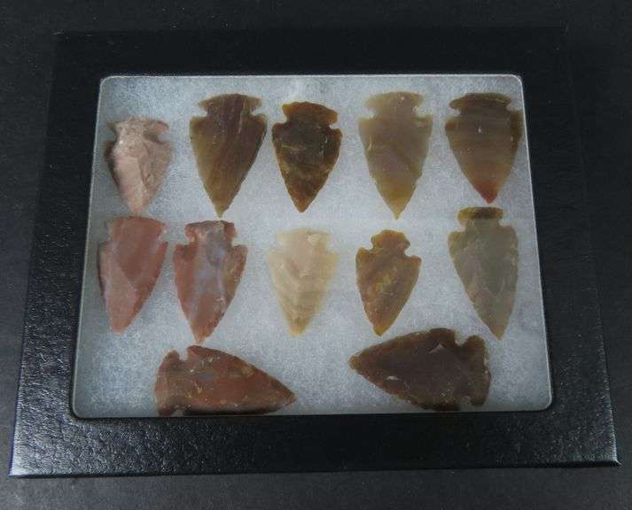 Riker Box of 12 Arrow Points