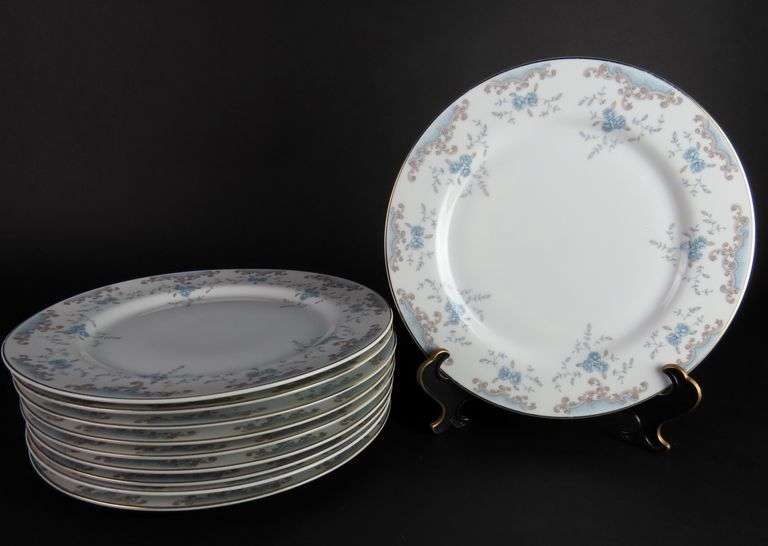 Lot of 10 Imperial China by W. Dalton "Seville" Dinner Plates