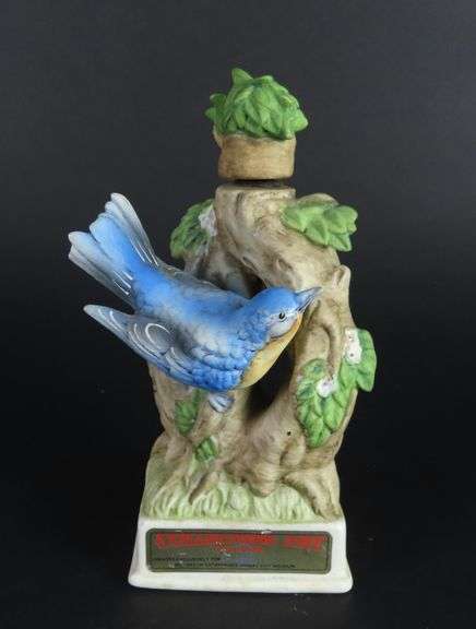 Bud Hastin Collectors Art Bluebird Cologne Decanter with Contents