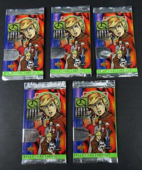 5 Packs of Sealed Hanna Barbera "Jonny Quest" Trading Cards