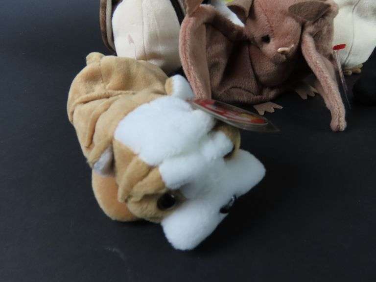 Lot of 8 Collectible Ty Beanie Baby Plush
